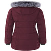 Wantdo Women'S Puffy Jacket Warm Winter Coats Waterproof Parka Coat Wine Red S