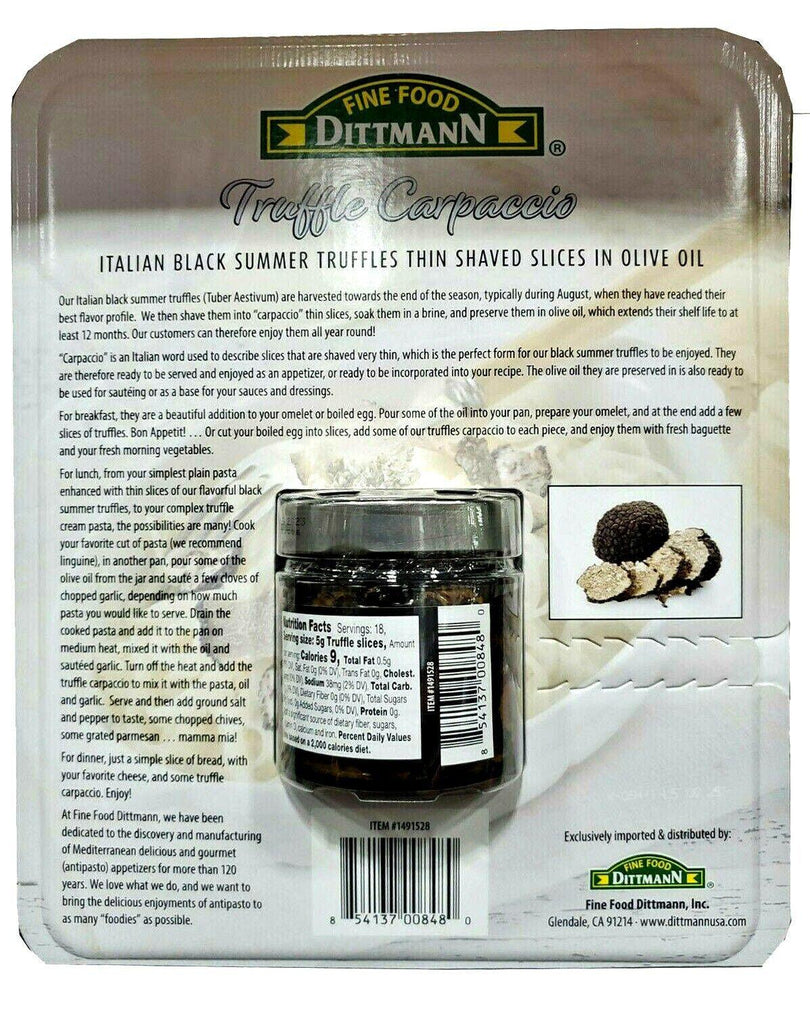 🔥 Dittman Black Truffle Carpaccio 6.35 OZ 🔥