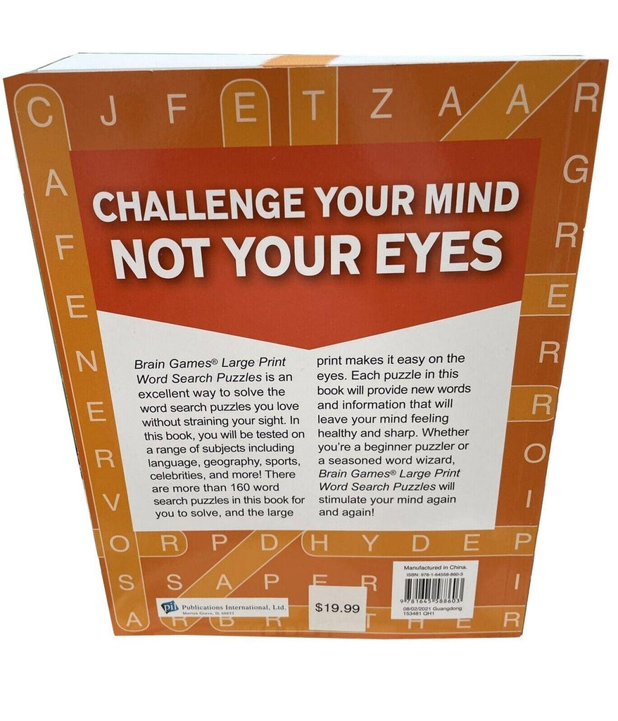 Brain Game Large Print Word Seach Puzzles 327 Puzzles