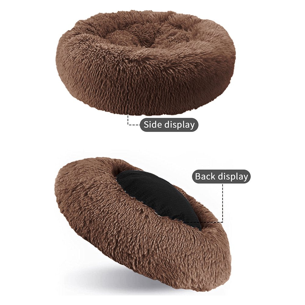 Nisrada Cat Beds for Indoor Cats,20 Inch Dog Bed for Small Melium Large Dogs, Washable-Round Pet Bed for Puppy and Kitten with Slip-Resistant Bottom