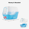 Petfamily Extra Large Cat Litter Box, Color Blue, Jumbo Hooded, 24.8 X 20 X 16.5 In