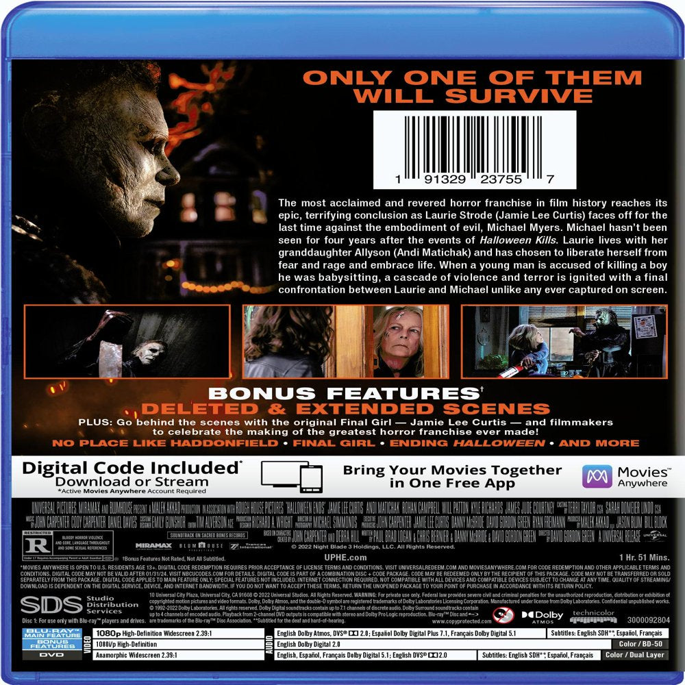 Halloween Ends (Blu-Ray + DVD + Digital Copy)