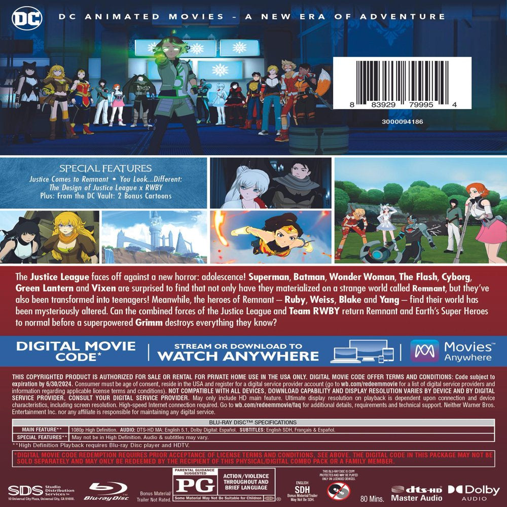 Justice League X RWBY: Super Heroes & Huntsmen Part One (Blu-Ray + Digital Copy)