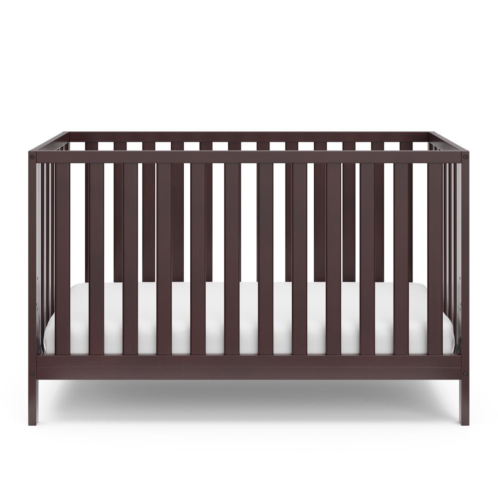 Storkcraft Sunset 4 in 1 Convertible Baby Crib, Espresso