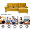 INGALIK Convertible Sectional Sofa Couch, Convertible L Shaped Couch with Reversible Chaise, Sectional Couch for Small Space Apartment, 3 Seater, Yellow