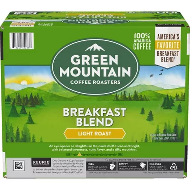 Green Mountain Coffee K-Cup Pods, Breakfast Blend (100 Ct.)