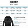 Skieer Women'S Waterproof Ski Jacket Windproof Rain Jacket Winter Warm Hooded Coat Black Large