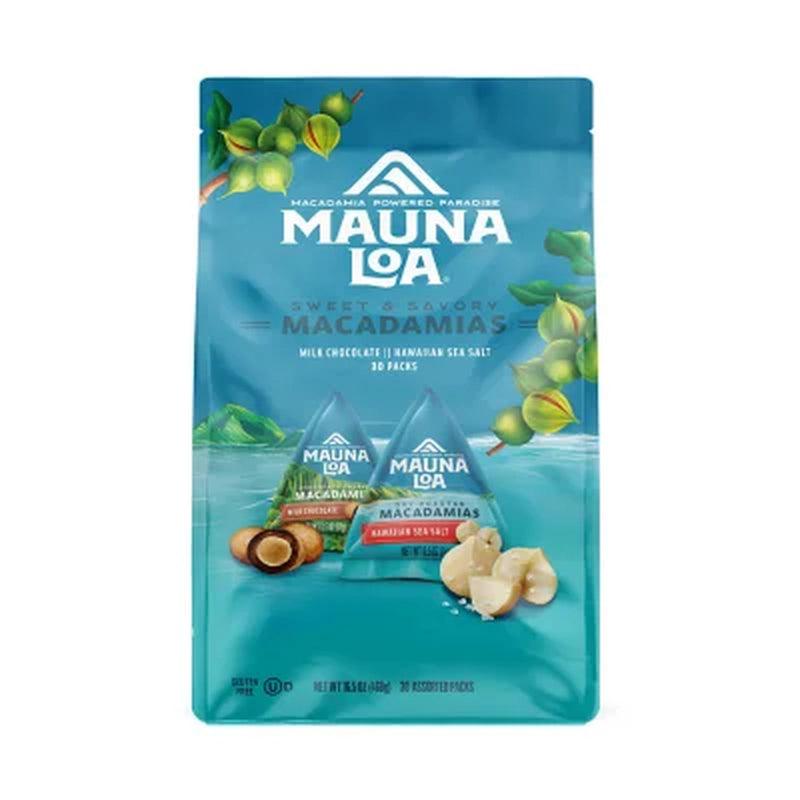 Mauna Loa Sweet and Savory Macadamias, Milk Chocolate and Hawaiian Sea Salt (30 Pk.)