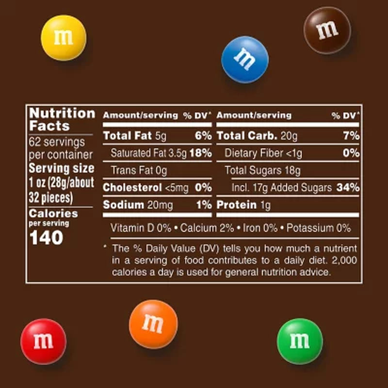 M&M'S Milk Chocolate Candy Bulk Jar (62 Oz.)