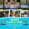 16FT Trampoline for 8-9 Kids Adults with Basketball Hoop, Ladder, Light, Sprinkler, Socks, ASTM Approved Outdoor Heavy Duty Recreational Trampoline