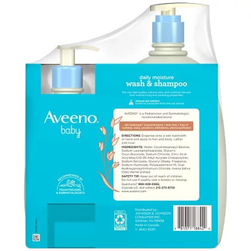 Aveeno Baby Daily Moisture Wash & Shampoo (33 Fl. Oz. and 12 Fl. Oz.)