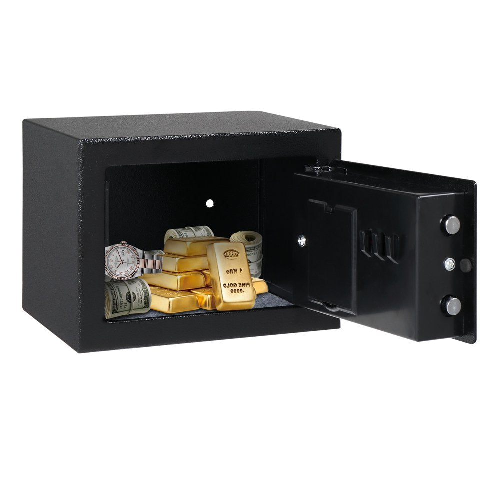 Zimtown 0.17 Cubic Feet Safes, Electronic Digital Safe Box Security Box, Keypad and Key Lock