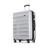 Ginza Travel 28 Inch Hardside Spinner Checked Luggage for Trips Business,Lightweight Suitcase with Wheels,Gray