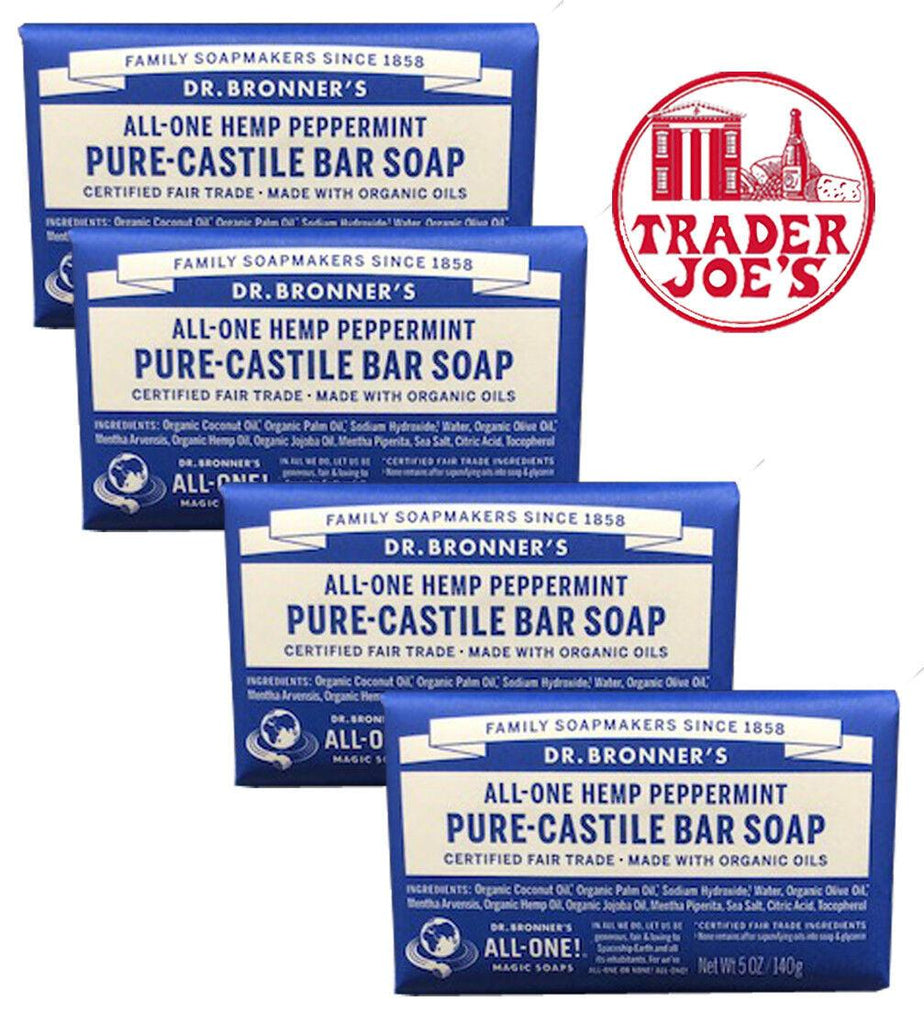 Trader Joe'S DR. BRONNER'S ALL-ONE HEMP PPPERMINT PURE-CASTILE Soap Bars Soap