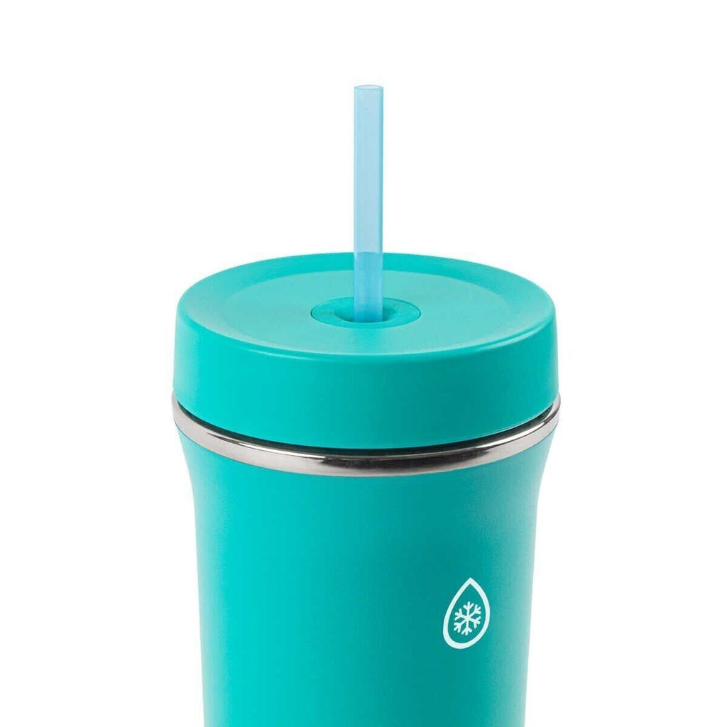 Thermoflask 32Oz Two Pack Insulated Straw Tumbler Black/Turquois