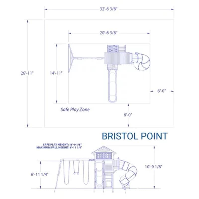 Backyard Discovery Bristol Point Cedar Swing Set/Playset