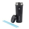 Thermoflask 32Oz Two Pack Insulated Straw Tumbler Black/Turquois