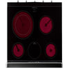 Unique Classic Retro 30" 3.9 Cu/Ft Freestanding 5-Element Electric Range with Convection Oven