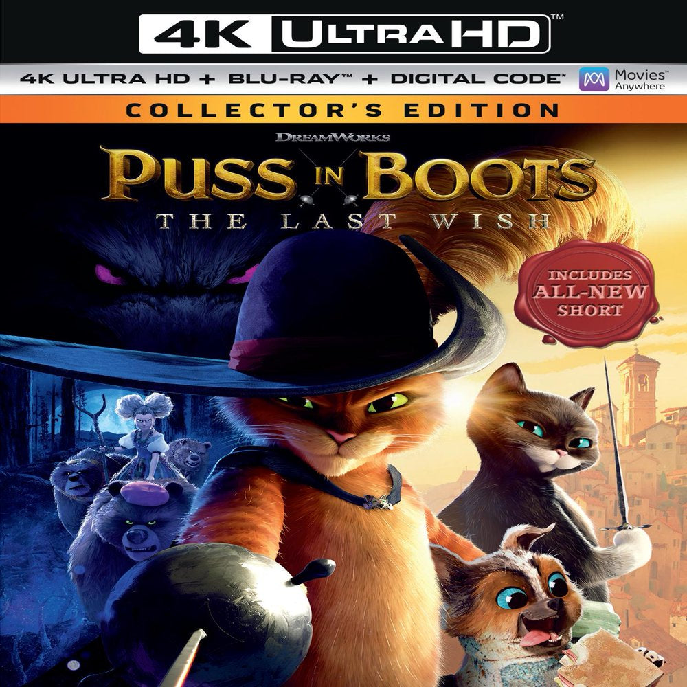 Puss in Boots: the Last Wish - Collector'S Edition (4K Ultra HD + Blu-Ray + Digital Copy)