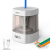 Deli Electric Pencil Sharpener,Suitable for No.2 Pencils Colored Pencils, USB & Battery Operated, White