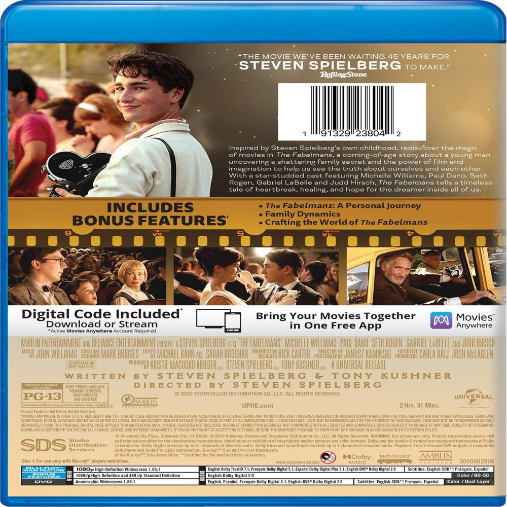 The Fabelmans (Blu-Ray + DVD + Digital Copy)