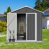 6' X 4' Outdoor Metal Storage Shed, Tools Storage Shed, Galvanized Steel Garden Shed with Lockable Doors, Outdoor Storage Shed for Backyard, Patio, Lawn, D8311