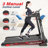 Famistar Folding Electric Incline Treadmill for Home, 8MPH Speed, 250Lbs, APP Control, 15 Programs & 3 Modes, Touch Screen Display, Bluetooth Speakers, Easy Assembly Running Jogging Machine