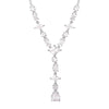 Believe by Brilliance Fine Silver Plated Cubic Zirconia Y Drop Necklace, 18" +2"