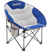 Kingcamp Folding Camping Chair Oversized Moon Chair for Adult Sofa Chair Support 300Lbs Blue