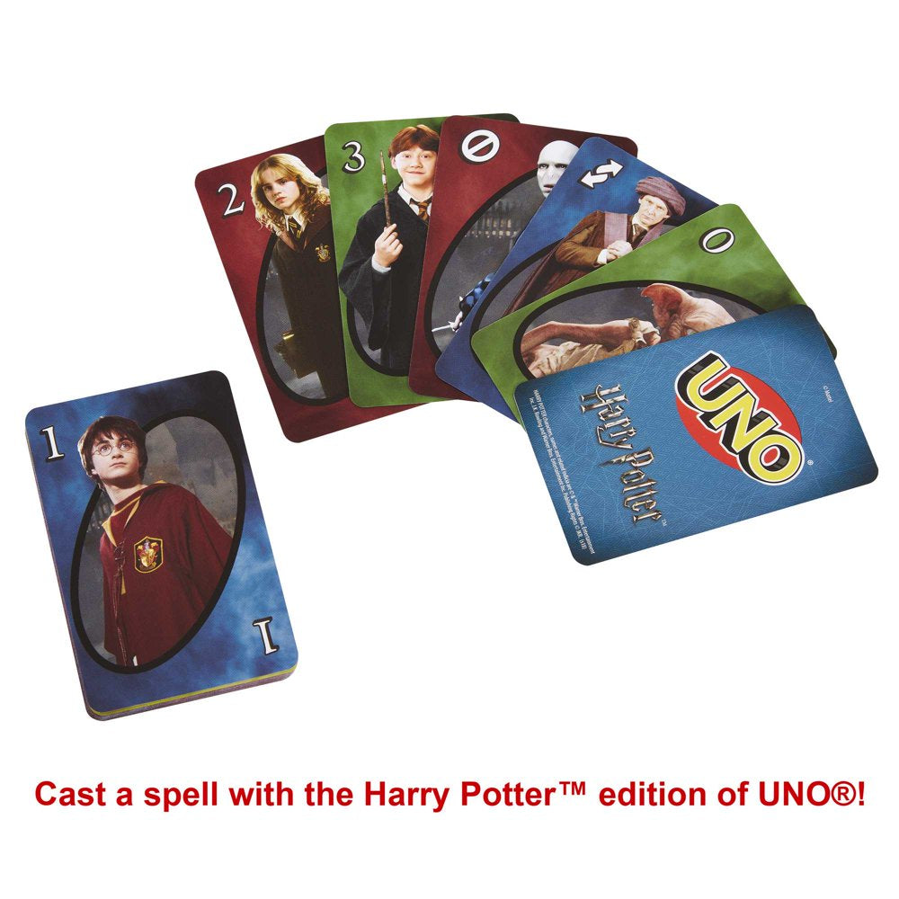 ​UNO Harry Potter Card Game for Kids, Adults and Game Night Based on the Popular Harry Potter Series