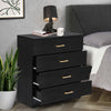 Dressers for Bedroom, Heavy Duty 4-Drawer Wood Chest of Drawers, Modern Storage Bedroom Chest for Kids Room, Black Vertical Storage Cabinet for Bathroom, Closet, Entryway, Hallway, Nursery, L2027