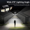 SZRSTH Solar Lights Outdoor - Waterproof Motion Sensor Security Lights with Wireless Remote Control - 2500LM 3Heads 210LED Flood Lights for Patio Garage Yard Entryways