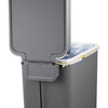 Better Homes & Gardens 10.5 Gallon Trash Can, Plastic Slim Step on Kitchen Trash Can, Gray