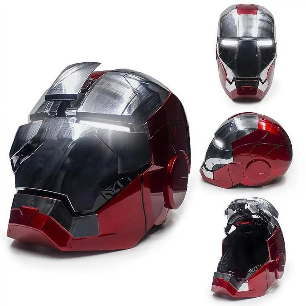 Farontor Iron Man Helmet Electronic Mark 5 Helmet Wearable Iron-Man Mask with Sounds & LED Eyes 1:1 Model