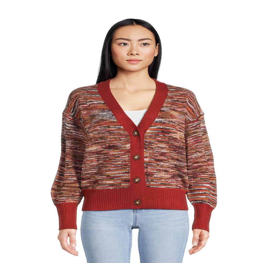 99 Jane Street Women'S V-Neck Cardigan Sweater with Long Sleeves, Midweight, Sizes S-XXXL