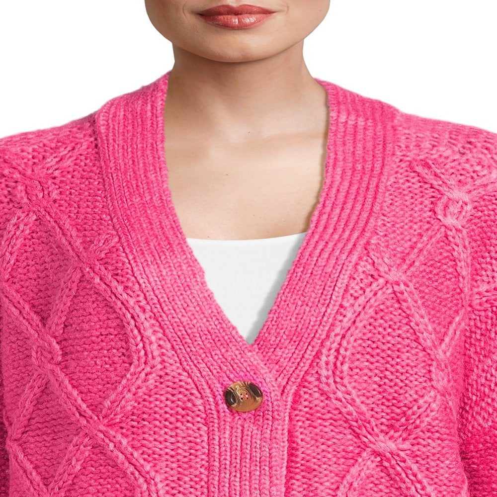 RD Style Women'S Diamond Knit Cardigan, Sizes S-XXXL