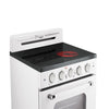 Unique Classic Retro 30" 3.9 Cu/Ft Freestanding 5-Element Electric Range with Convection Oven in Marshmallow White