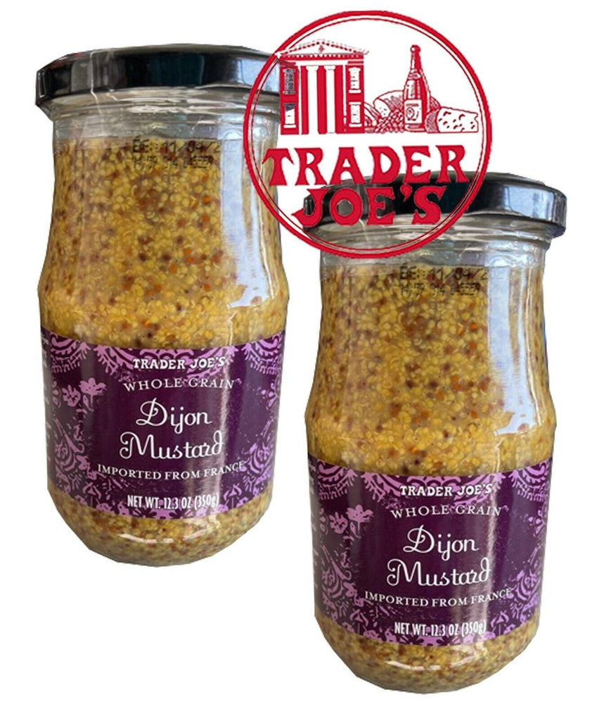 X2 Container 🔥 Trader Joe'S Whole GRAIN DIJON MUSTARD 2 PACKS NET 12.3Oz 🔥