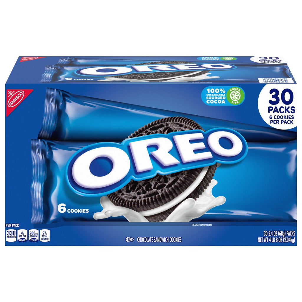 Oreo Chocolate Sandwich Cookies, 2.4 Oz, 30-Count