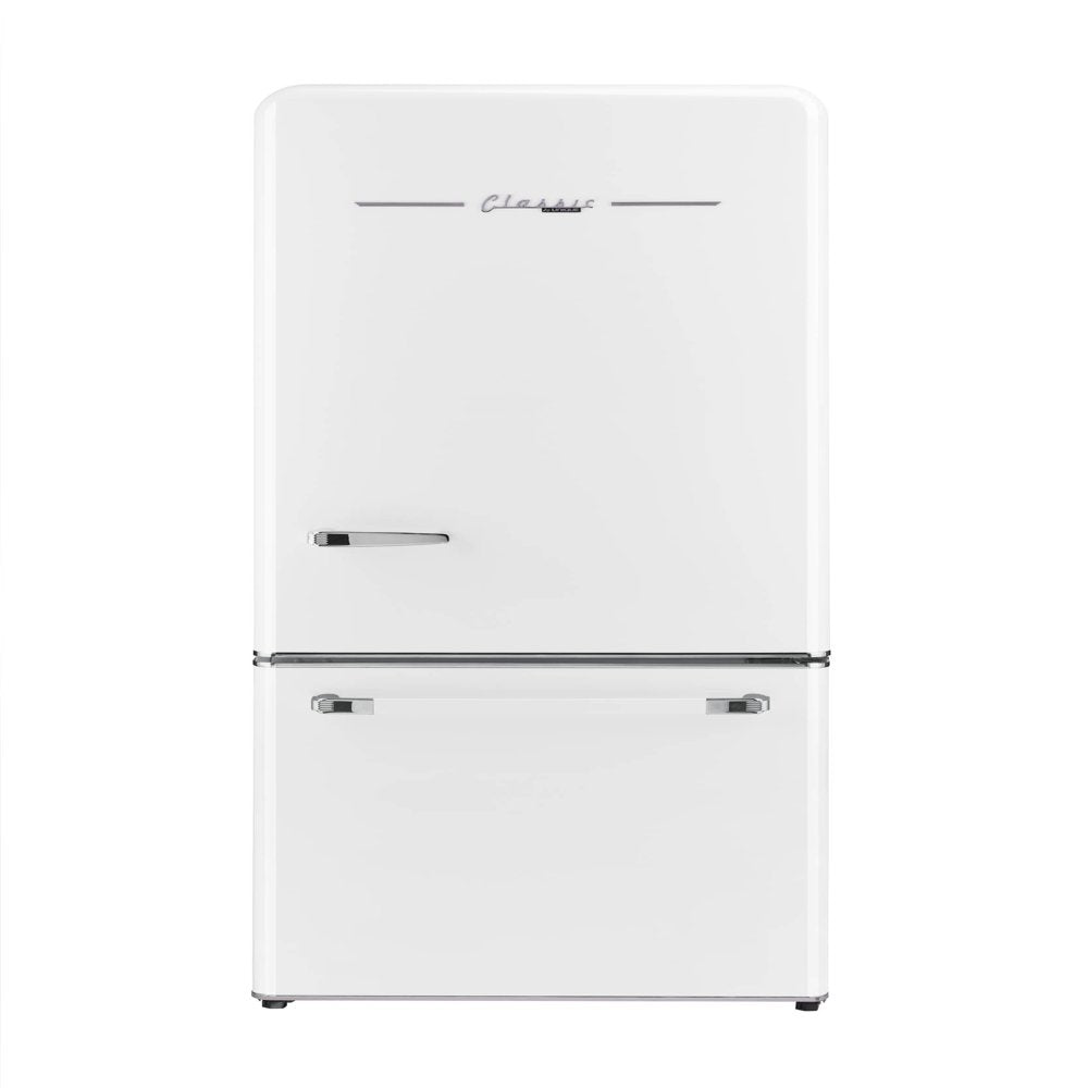 Unique Classic Retro 30" Frost Free 17.7 Cu/Ft Freestanding Bottom Freezer Refrigerator, ENERGY STAR Certified