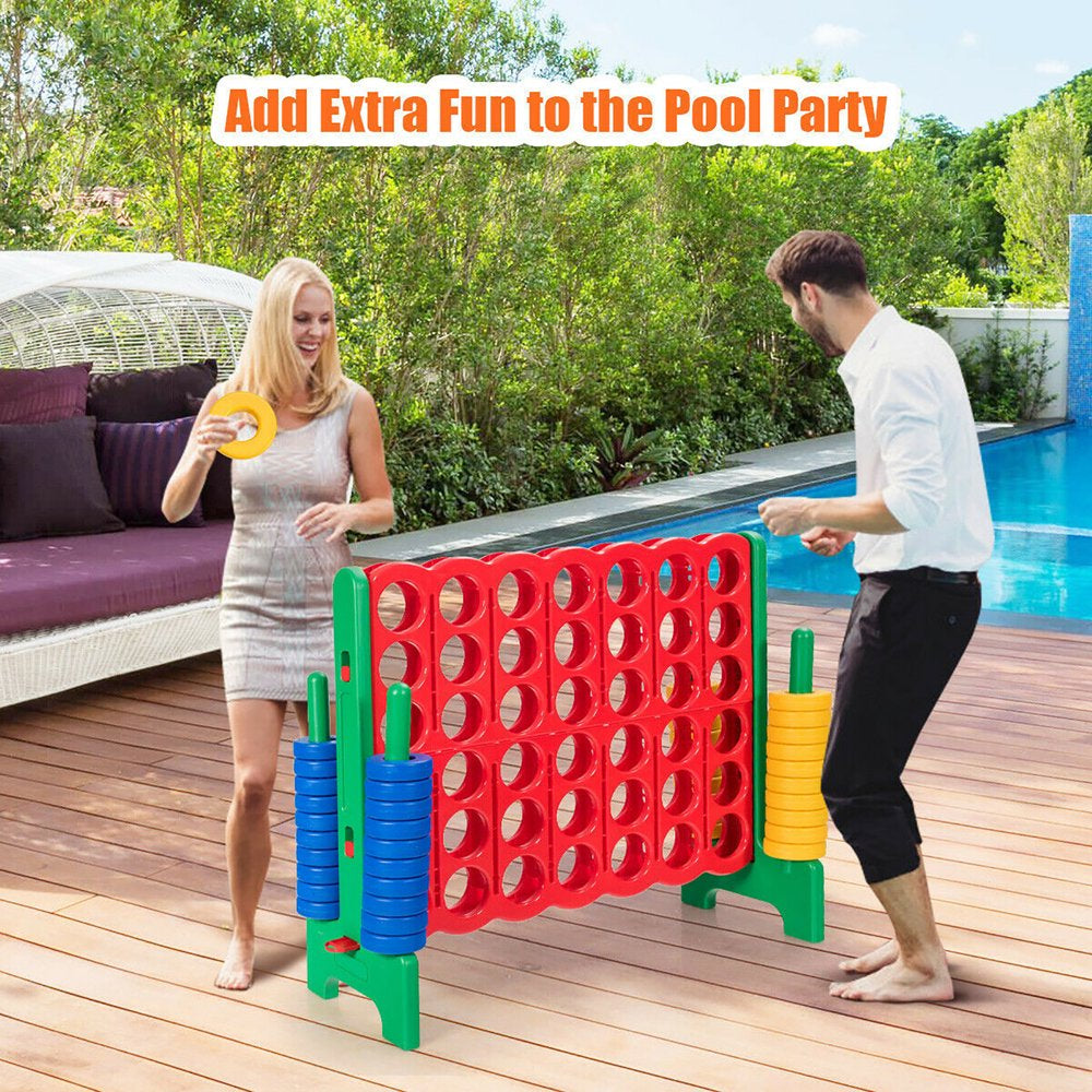 Costway Jumbo 4-To-Score 4 in a Row Giant Game Set for Family Green