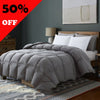 Whatsbedding down Feather Comforter Duvet Insert Cotton Grey Goose Duck Feather down Comforter All Season Solid, Twin