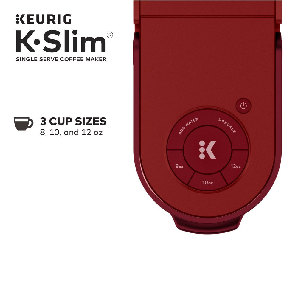 Keurig K- Slim Single Serve K-Cup Pod Coffee Maker, Multistream Technology, Scarlet Red