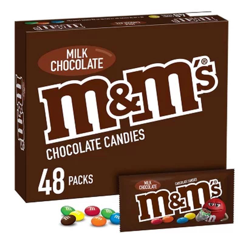 M&M'S Milk Chocolate Candy Full Size Bulk Pack (1.69 Oz., 48 Ct.)