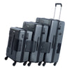 TACH V3 Lightweight 3Pc Hardside Luggage Suitcase Set W/Charge Ports, Gray