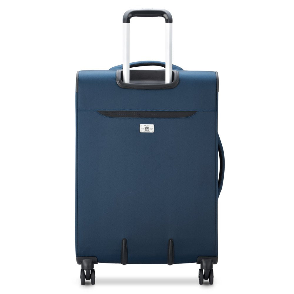 DELSEY PARIS Sky Max 2.0, 2 Piece Softside Luggage Set Includes 24" Checked Luggage and a Carry-On Duffel Bag, Blue