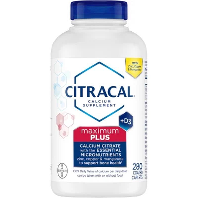 Citracal Calcium Citrate Caplets + D3 (280 Ct.)