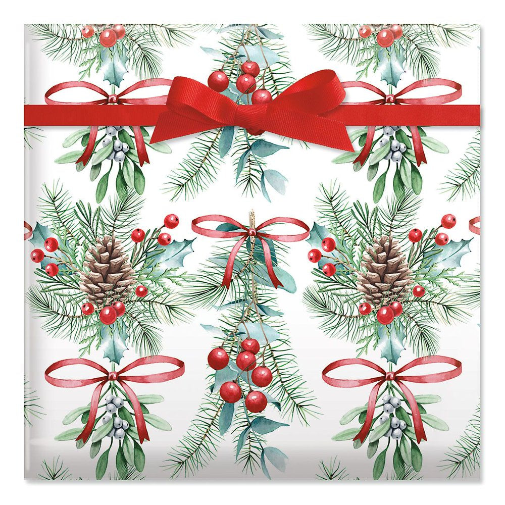 Under the Mistletoe Holiday Jumbo Rolled Gift Wrap Paper - 23" X 32', 61 Square Feet