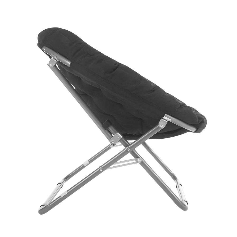 Urban Shop Polyester Folding Chair, Black