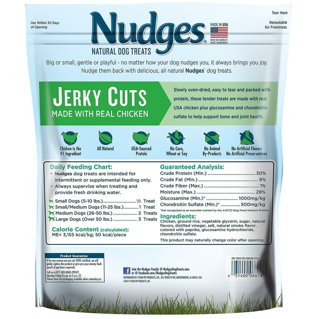 🔥 Nudges Chicken Jerky Cuts, 40 Oz 🐶 Dog Food, All Natural Firts Quality